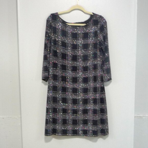 VINCE CAMUTO BLACK GLITTER DRESS SIZE 12 - Picture 1 of 5